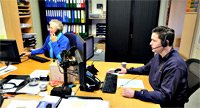 HOB Kantoor Janny en Remco aan het werk